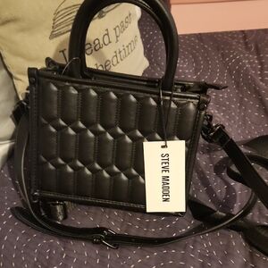 Steve Madden Quilted Black Mini Bag